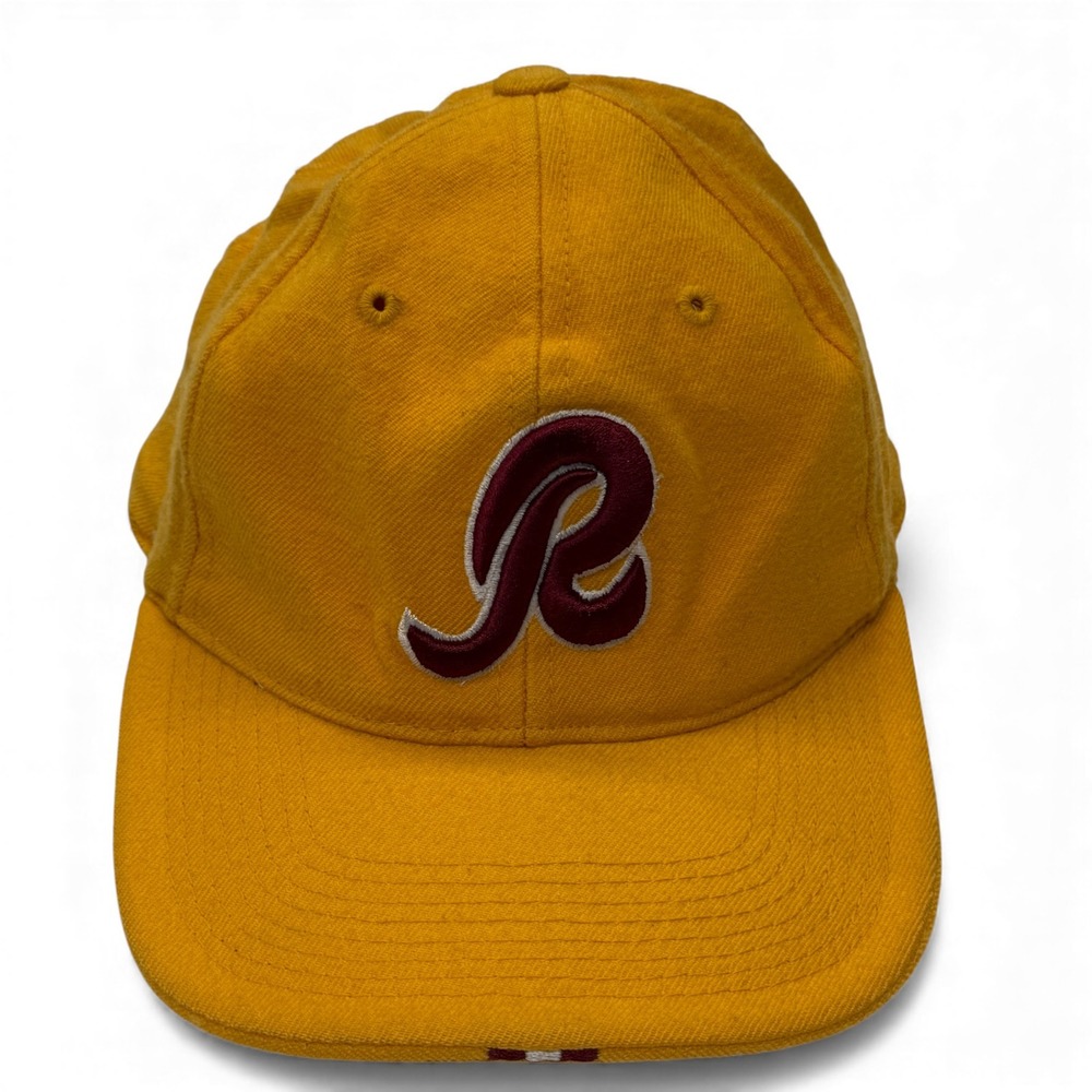 Vintage Nike Washington Redskins Yellow Wool Embroidered Baseball Cap Mens 7 1/4